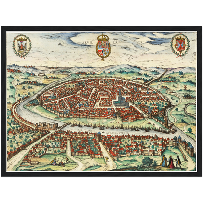 Historical city map  Test product horizontal 3 sizes