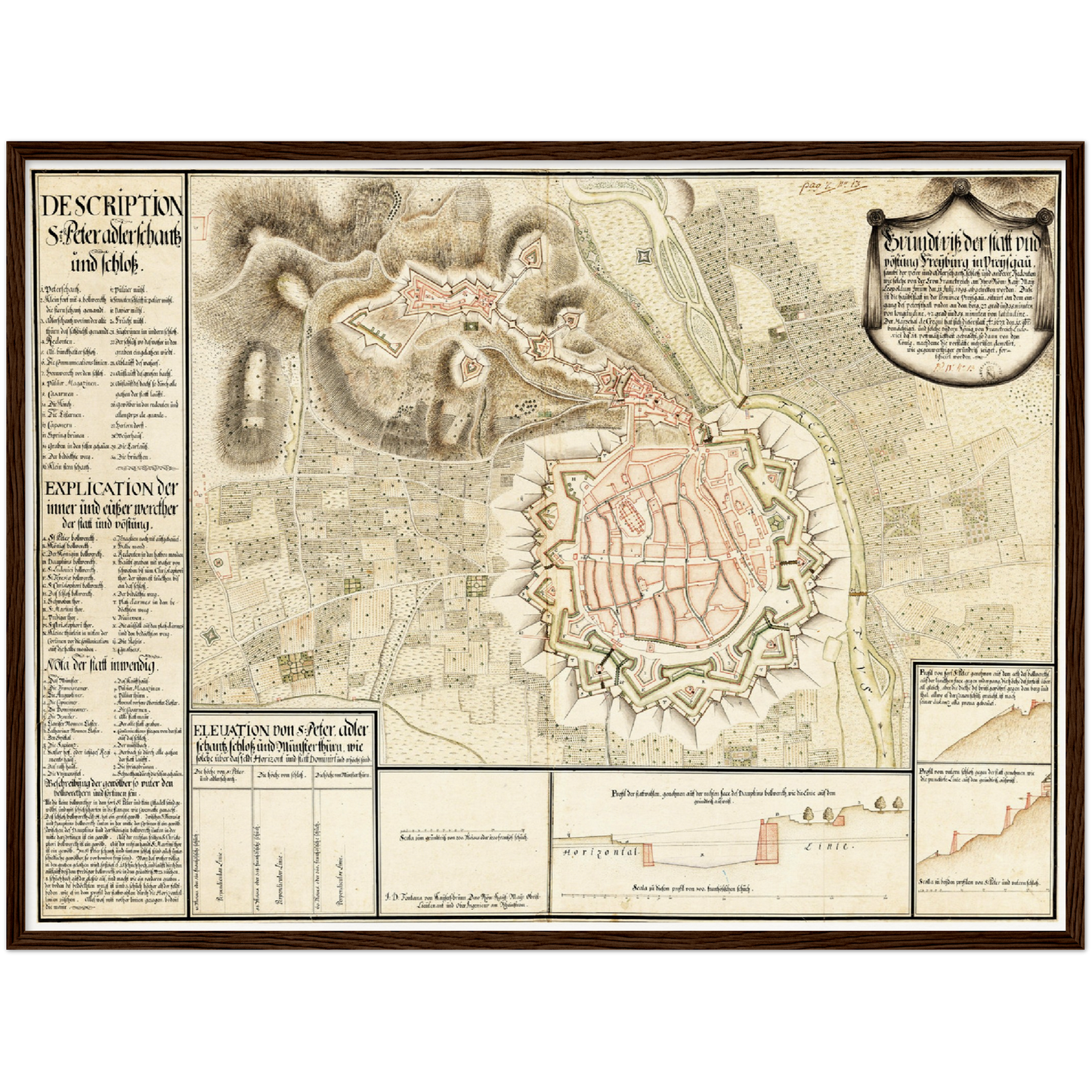 Historical city map  Test product horizontal 3 sizes