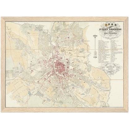 Historical city map  Test product horizontal 3 sizes