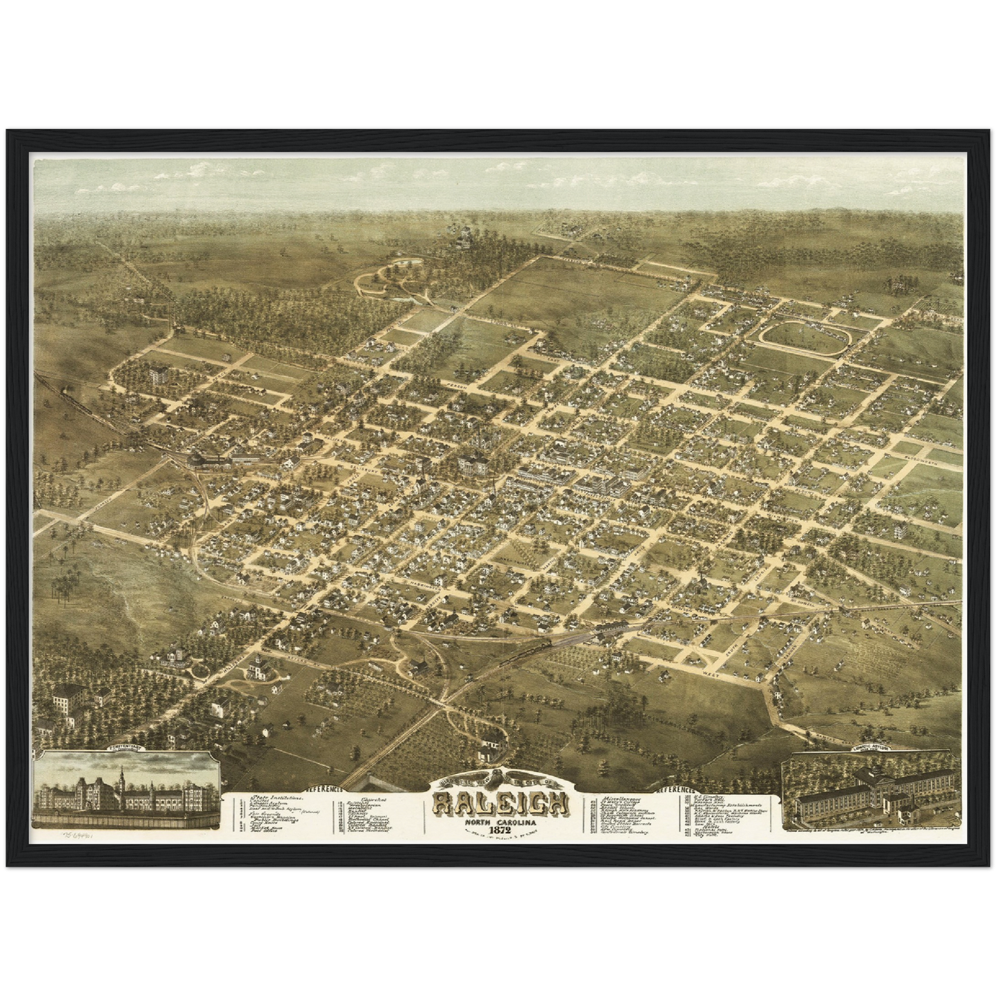 Historical city map  Test product horizontal 3 sizes