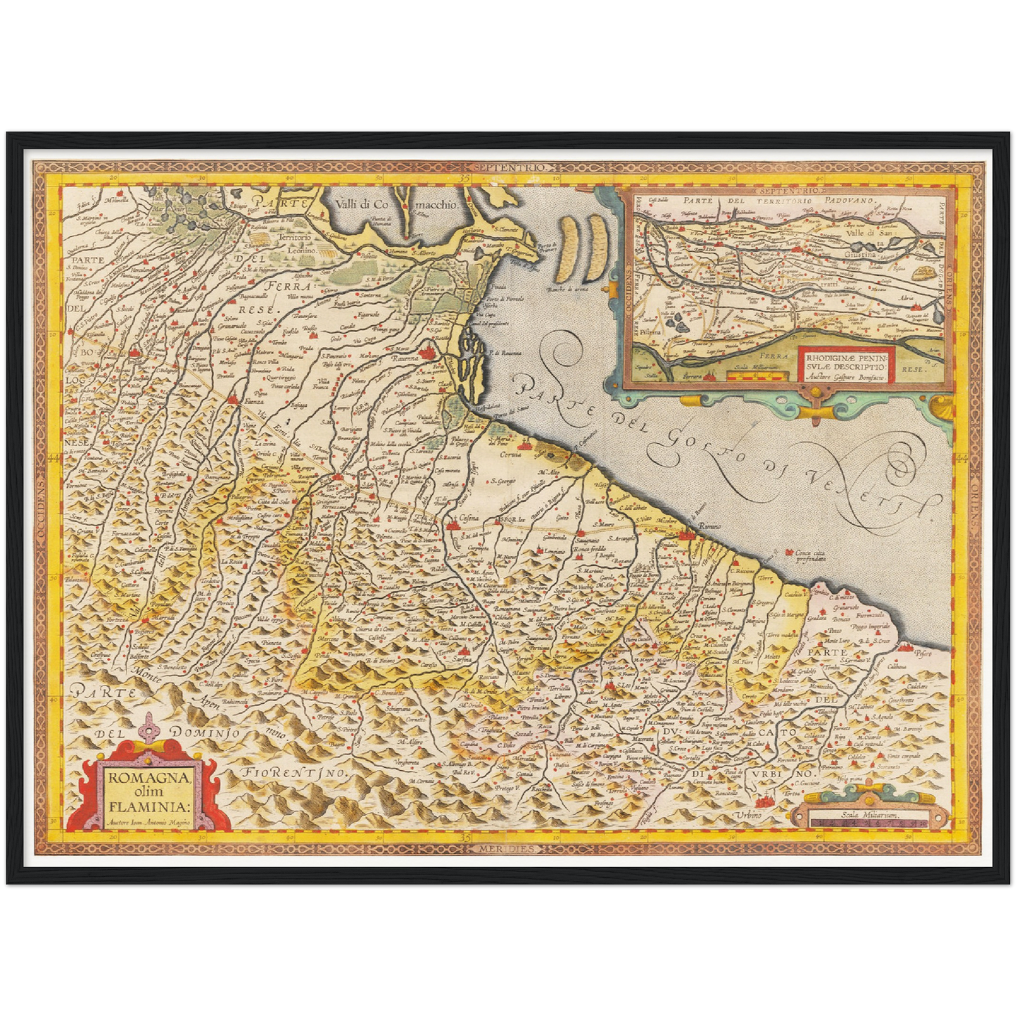Historische Landkarte Emilia-Romagna um 1609