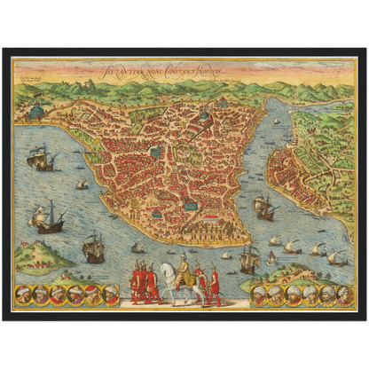 Historical city map  Test product horizontal 3 sizes