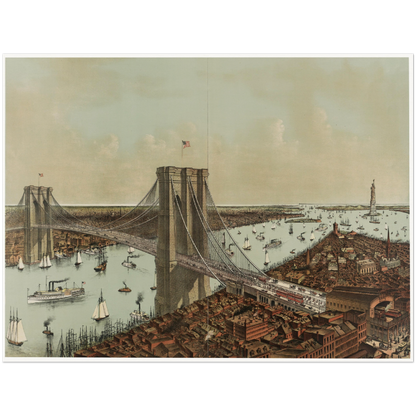 Historische Stadtansicht New York City um 1892