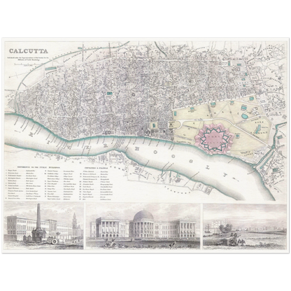 Historical city map  Test product horizontal 3 sizes