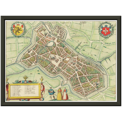 Historical city map  Test product horizontal 3 sizes