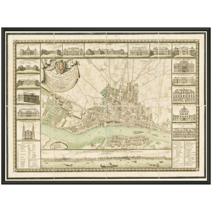 Historical city map  Test product horizontal 3 sizes