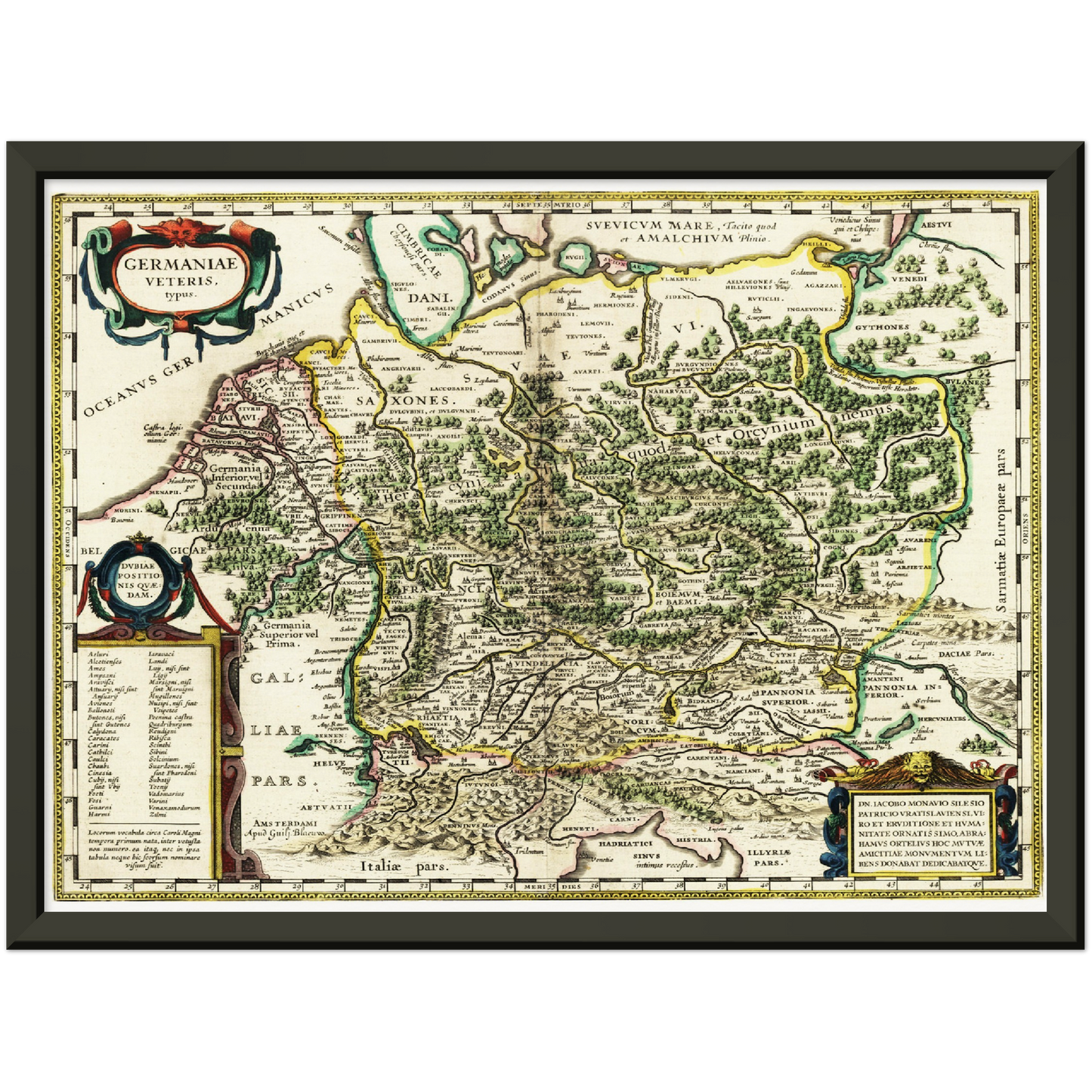 Historische Landkarte Historisches Germanien um 1647