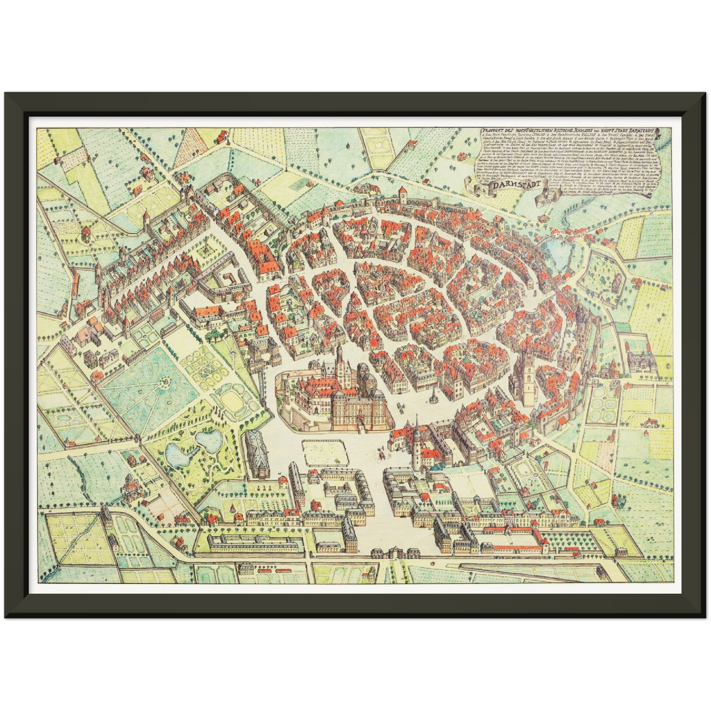 Historical city map  Test product horizontal 3 sizes