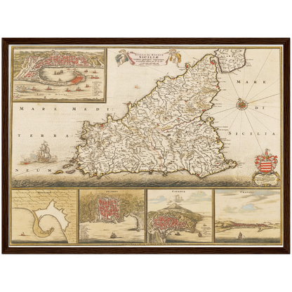 Historical city map  Test product horizontal 3 sizes