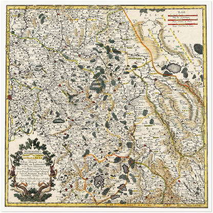 Historical city map  Test product horizontal 3 sizes