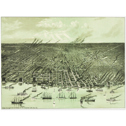 Historical city map  Test product horizontal 3 sizes
