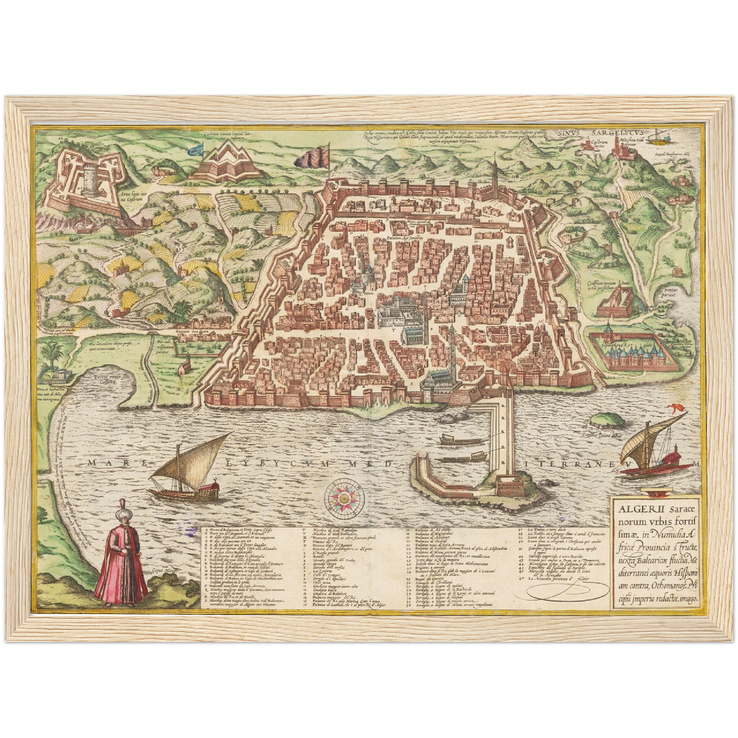 Historical city map  Test product horizontal 3 sizes