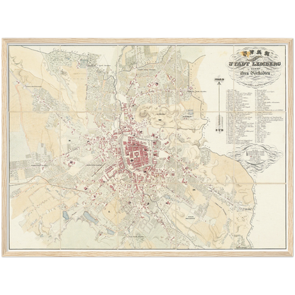 Historical city map  Test product horizontal 3 sizes