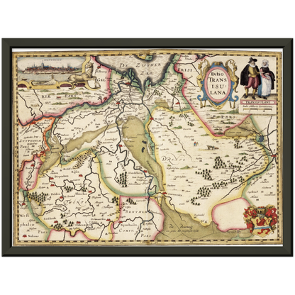 Historical city map  Test product horizontal 3 sizes