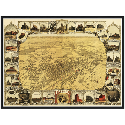 Historical city map  Test product horizontal 3 sizes