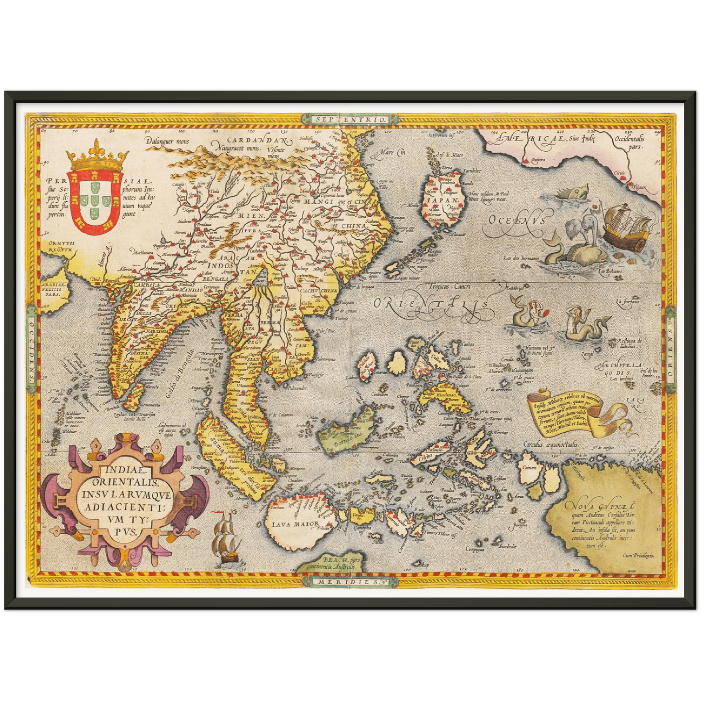 Historische Landkarte Südostasien um 1609
