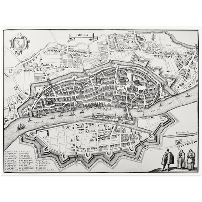 Historical city map  Test product horizontal 3 sizes