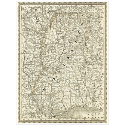 Historical city map  Test product horizontal 3 sizes