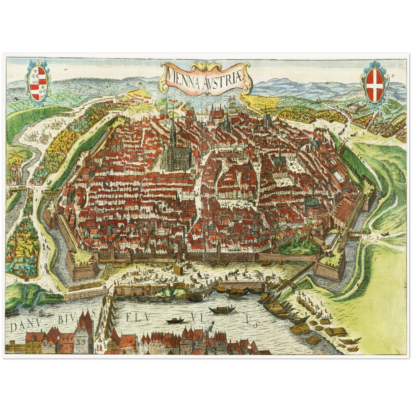 Historische Stadtansicht Wien um 1612