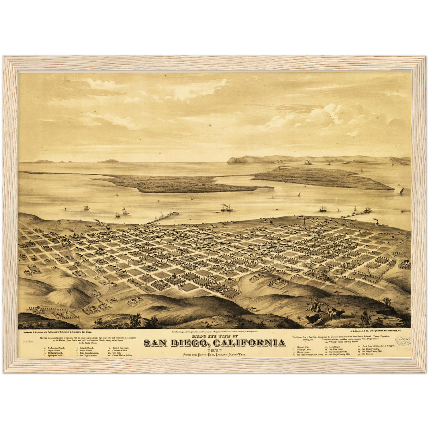 Historical city map  Test product horizontal 3 sizes