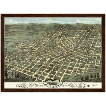 Historical city map  Test product horizontal 3 sizes