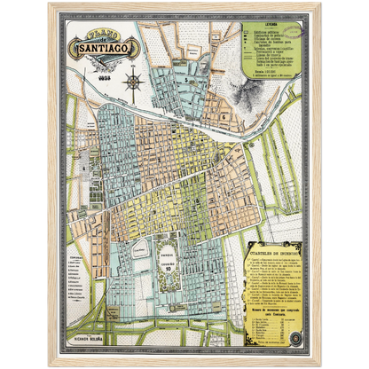 Historical city map  Test product horizontal 3 sizes
