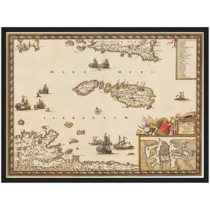 Historical city map  Test product horizontal 3 sizes