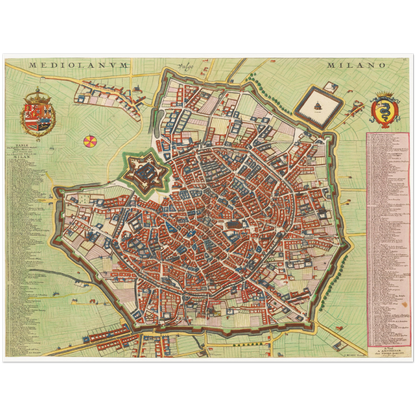 Historical city map  Test product horizontal 3 sizes