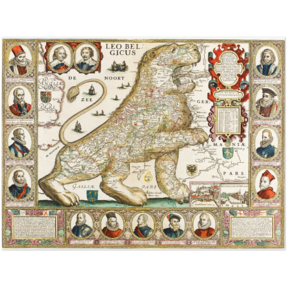 Historical city map  Test product horizontal 3 sizes