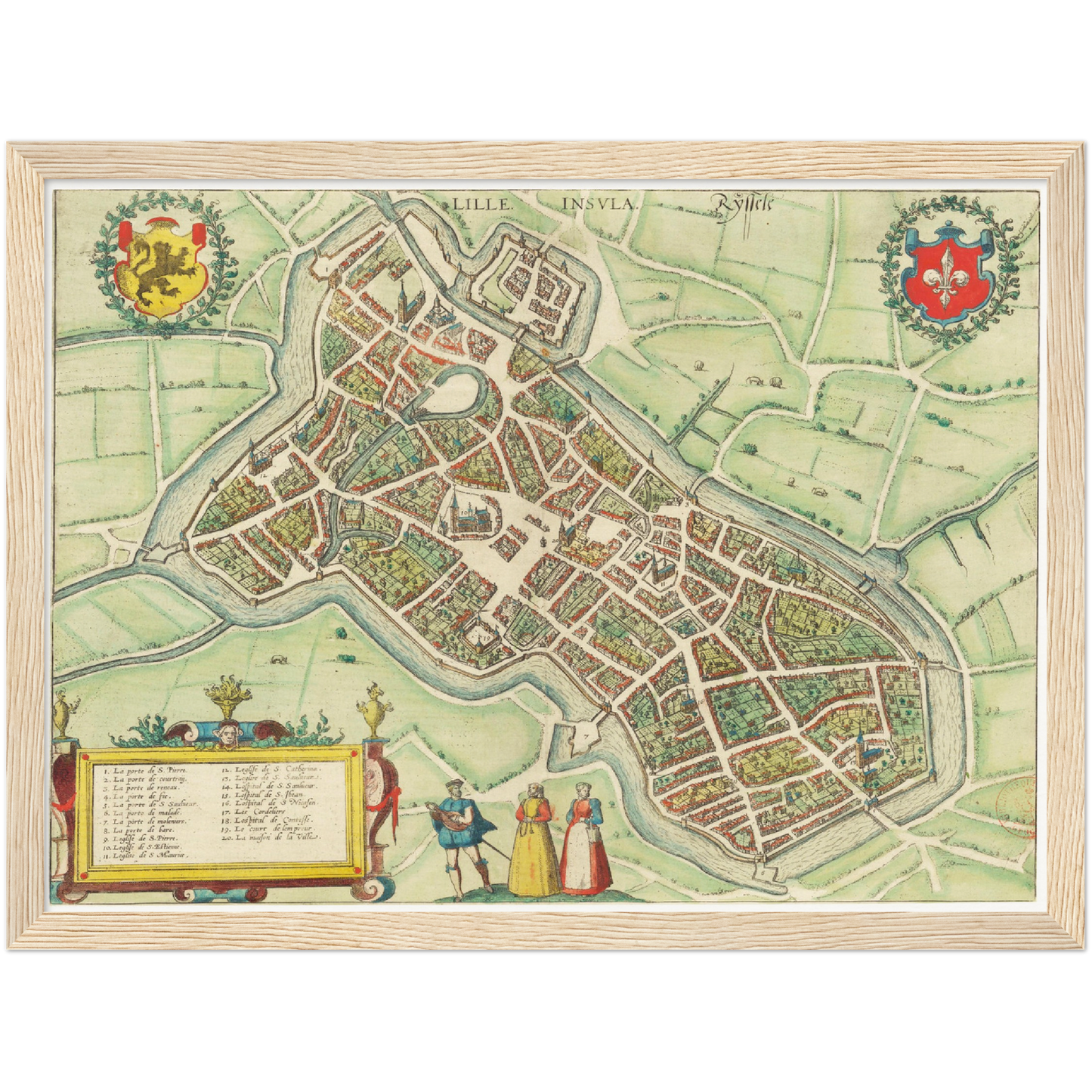 Historical city map  Test product horizontal 3 sizes