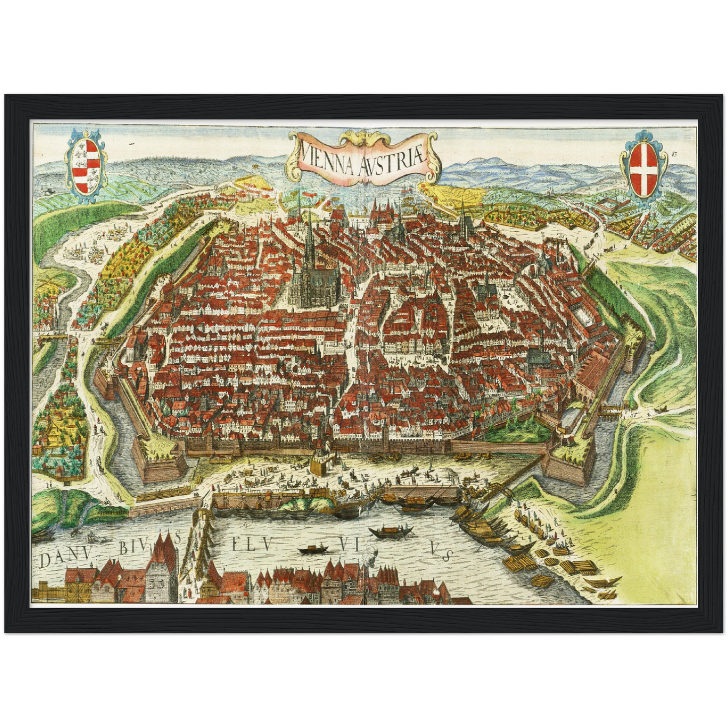 Historical city map  Test product horizontal 3 sizes
