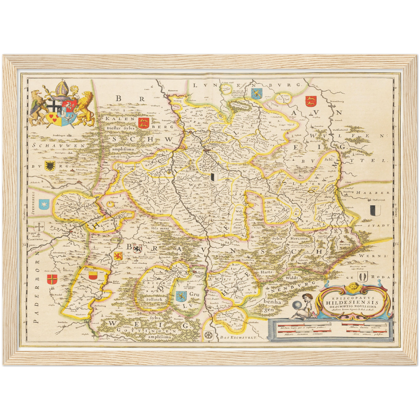 Historische Landkarte Hildesheim um 1635