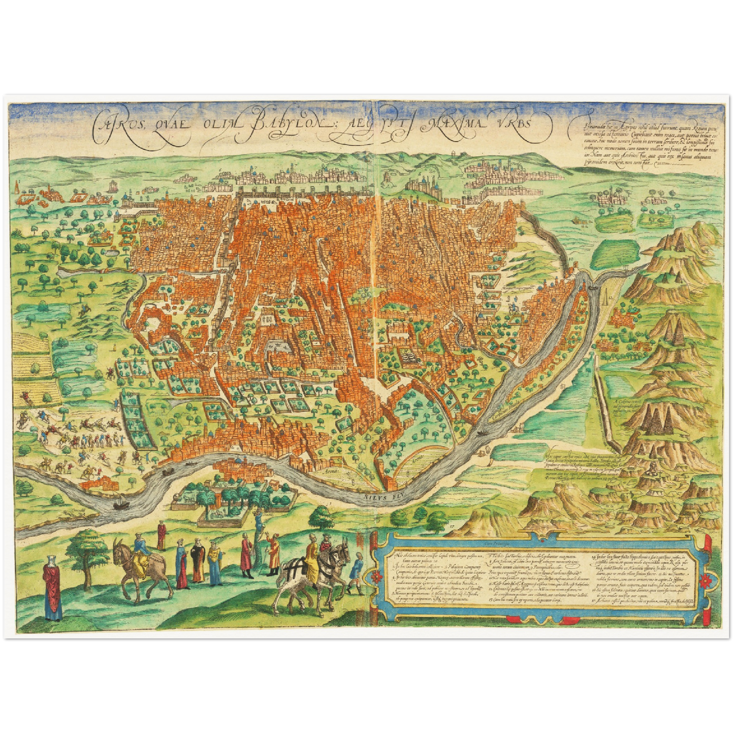 Historical city map  Test product horizontal 3 sizes