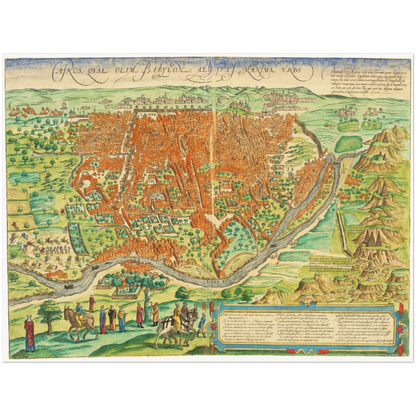 Historical city map  Test product horizontal 3 sizes