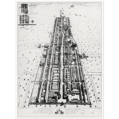 Historical city map  Test product horizontal 3 sizes