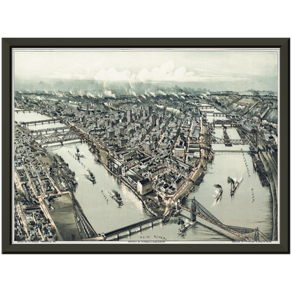 Historical city map  Test product horizontal 3 sizes