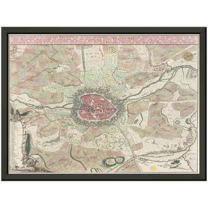 Historical city map  Test product horizontal 3 sizes
