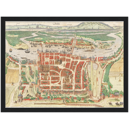 Historical city map  Test product horizontal 3 sizes