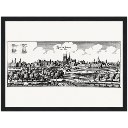 Historical city map  Test product horizontal 3 sizes