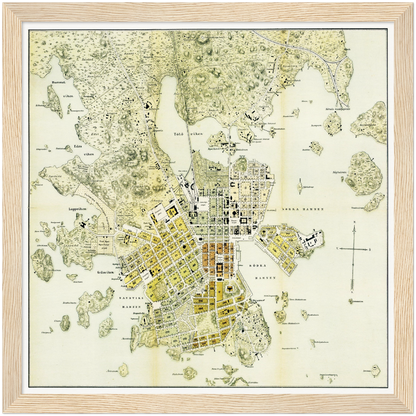 Historical city map  Test product horizontal 3 sizes