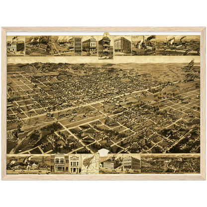 Historical city map  Test product horizontal 3 sizes