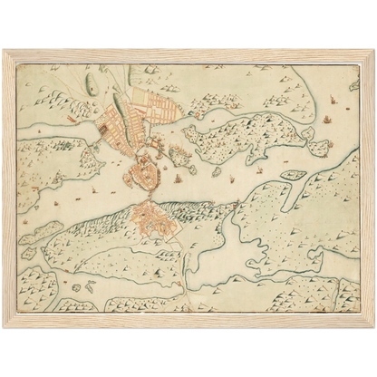 Historical city map  Test product horizontal 3 sizes