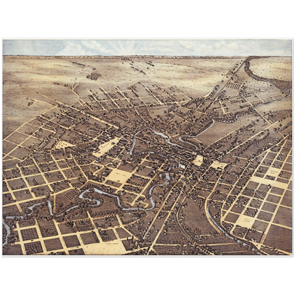 Historical city map  Test product horizontal 3 sizes