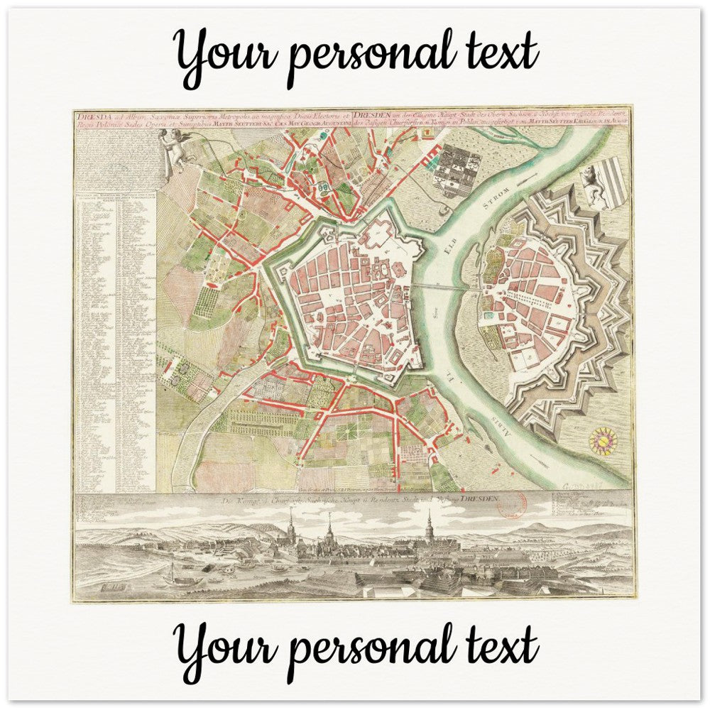 Personalisierte historische deutsche Stadtansichten