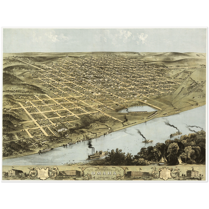 Historical city map  Test product horizontal 3 sizes