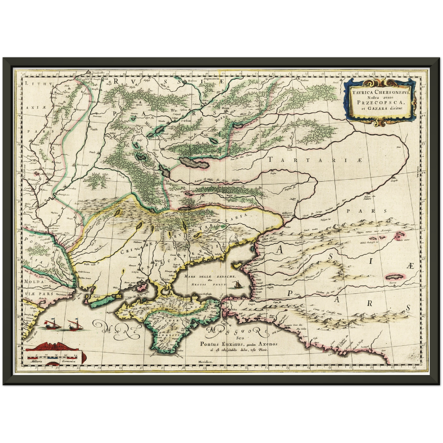 Historical city map  Test product horizontal 3 sizes