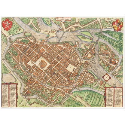 Historical city map  Test product horizontal 3 sizes