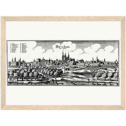 Historical city map  Test product horizontal 3 sizes
