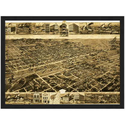 Historical city map  Test product horizontal 3 sizes