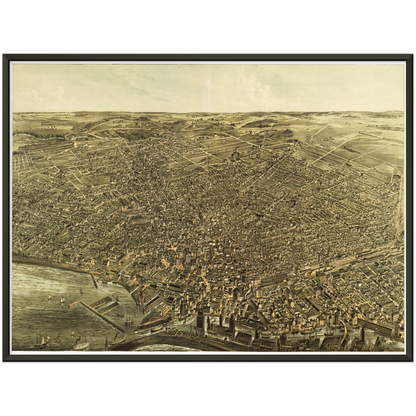 Historische Stadtansicht Buffalo um 1880